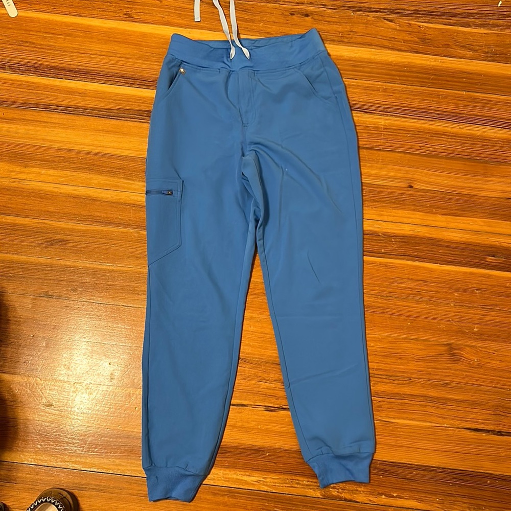 Figs capri blue high waisted Zamora size small